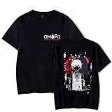Omori Red Space Summer - Camiseta casual de manga corta para hombre y mujer, Negro, 4XL