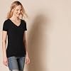 Camiseta de manga corta con cuello en V y corte regular para mujer Amazon Essentials 4