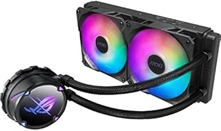 ASUS ROG Strix LC II 240 ARGB All-in-one AIO Liquid CPU Cooler 240mm Radiator, Intel LGA1700, 115x/2066 and AMD AM4/TR4 Support,2X 120mm 4-pin PWM Addressable RGB Radiator Fans