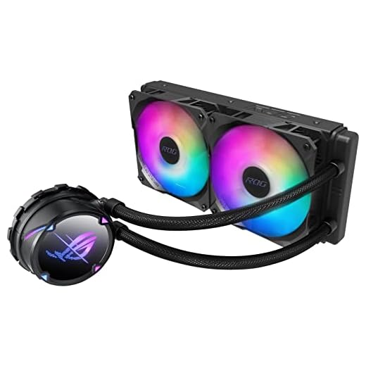 ASUS ROG Strix LC II 240 ARGB All-in-one AIO Liquid CPU Cooler 240mm Radiator, Intel LGA1700, 115x/2066 and AMD AM4/TR4 Support,2X 120mm 4-pin PWM Addressable RGB Radiator Fans