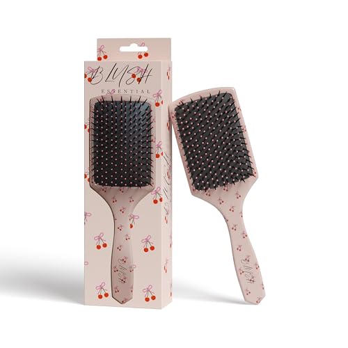 Blush Essential Wet Hair Brush - Paddle Brush Detangler for Women Cute Cherry Design Hair Accessories Ideal for Wet Hair Hair Brushes for Women Stylish and Functional