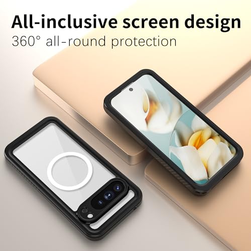 Miimall for Google Pixel 10 Pro XL Case Waterproof,12FT Military Drop Proof, IP68 Waterproof, 360°Full Body Protection Shockproof Heavy Duty Protective Rugged Pixel 10 Pro XL Case Screen, Black by Miimall - Image 2
