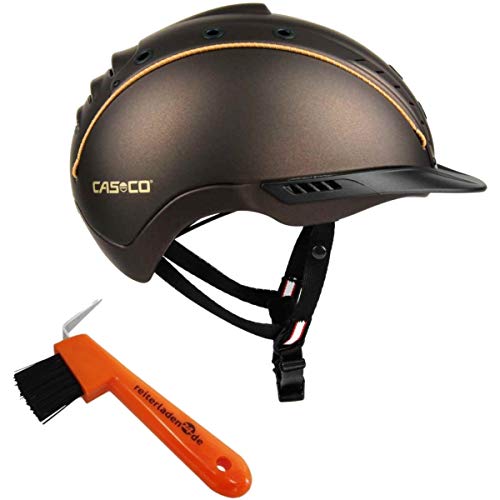 Casco Reithelm MISTRALL-2 dunkelbraun M-L (58-60cm) + Hufkratzer Reiterladen24.de