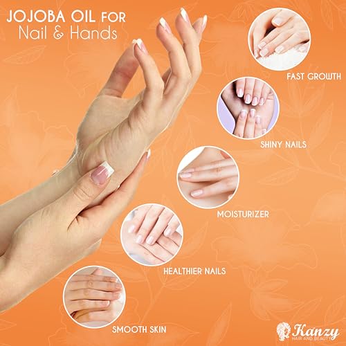 Kanzy Jojoba Oil 120ml Cold Pressed for Hair, Nails, Eyelash & Eyebrow Growth - Vegan & Cruelty Free for Skin, Face & Body as Carrier, Massage Oil - Image 5