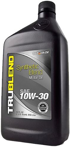 Oil 7445101 SAE 10W-30 TruBlend Synthetic Blend Premium Motor Oil - 1 Quart - Case of 12