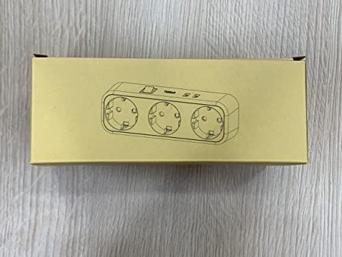 TESSAN Gniazdo USB, ścienna Listwa Zasilająca z Gniazdami 3 i Portami USB 2, Ładowarka z Wieloma Portami USB 5 w 1 z Przełącznikiem, Elektryczne Gniazdo ścienne do Podróży w Biurze Domowym