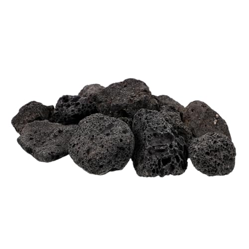 MAGICLULU 1 De Galets Naturels en Granulés De Pierre Volcanique pour Foyers À Gaz Idéal pour Les Barbecues Les Cheminées Les Foyers Les Plantes La Culture De Bonsaïs Et Les