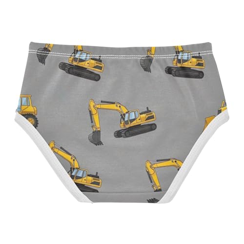 Flower Toddler Girls Underwear 2t Cotton Girl Panties Cute Yellow Construction Vehicles Grey Underpants Briefs2