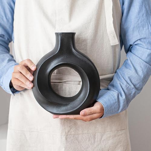 Vase à fleurs blanc pour les vacances et décoration de table de dîner