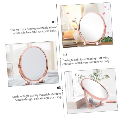 Espejo de Maquillaje Portátil con Luz Oro Rose Gold miniatura 5