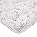 NoJo Tropical Princess Elephant/Jungle Pink and Green 4 Piece Crib Bedding Set - Comforter, Fitted Crib Sheet, Dust Ruffle and Storage