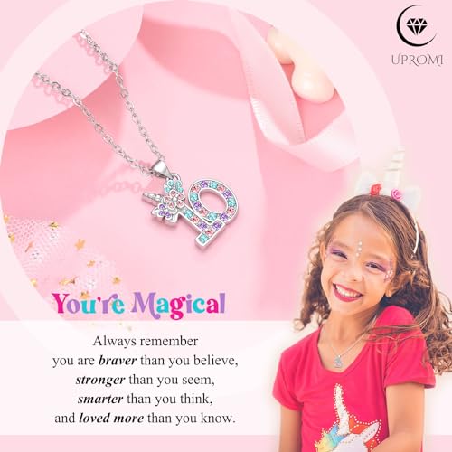 UPROMI Birthday Gifts for 3-12 Year Old Girl Unicorn Necklace, Birthday Gifts for Daughter/Granddaughter/Niece2