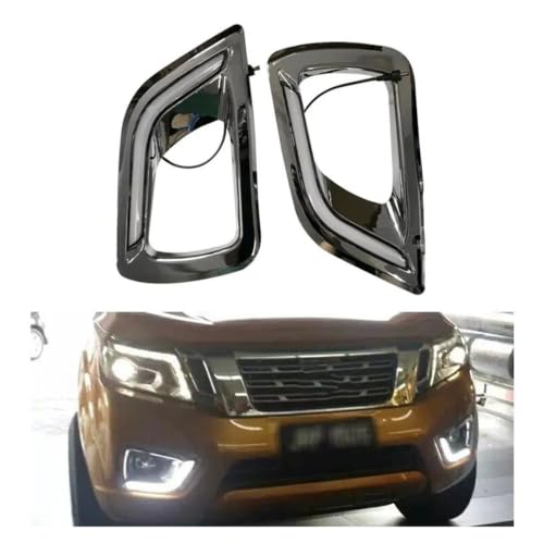 Feux diurnes LED Nissan Navara NP300 2015 phares antibrouillard haut de gamme finition chrome