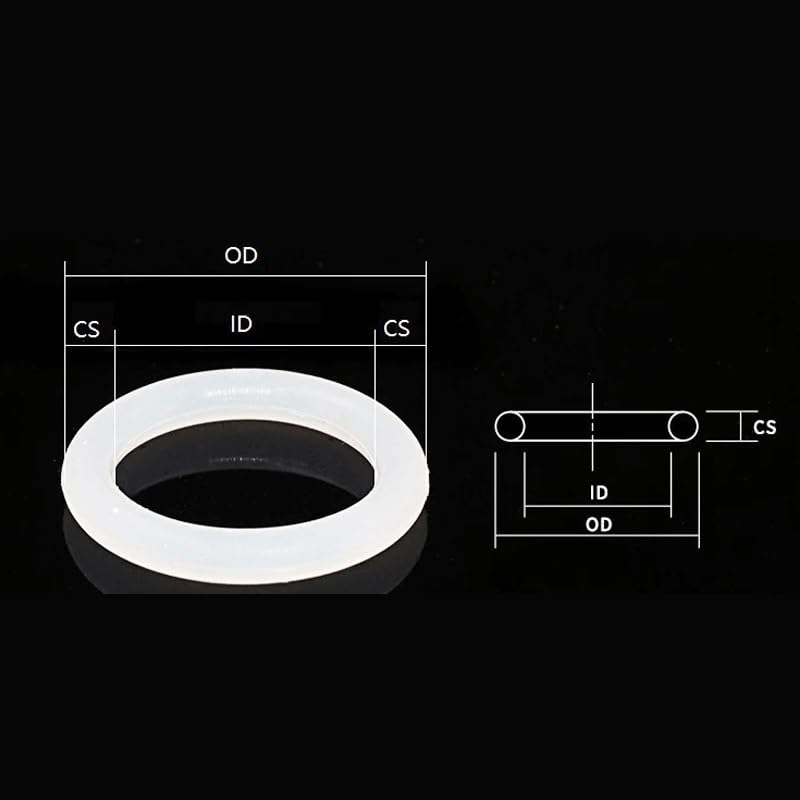 5 mm biały silikonowy pierścień uszczelniający, 5 szt(OD 100mm)