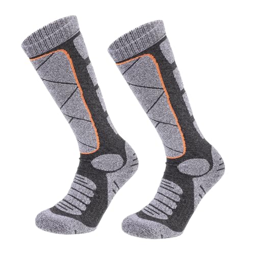 SHERCHPRY 1pair Thick Warm Snow Skiing Socks for Outdoor Mountaineering Ski Socks Compression Support Cold Resistance and Comfortable Fit for Hiking and Sports Deep