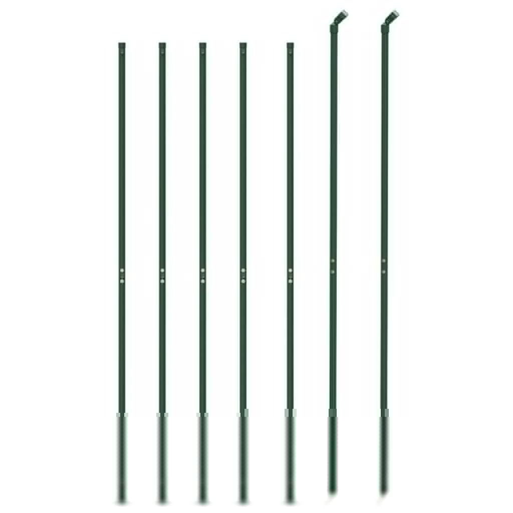 Valla de malla de alambre recubierta de PVC con brida para el suelo para jardín como valla de malla de alambre verde, 1,4 x 10 m