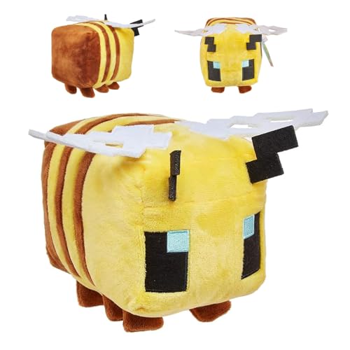 Lotvic Biene Kuscheltier 20 cm Kuscheltiere Klein Bienenplüsch Stofftier Kissen Plüschtier Perfektes Kuschelkissen und Geschenk Videospiel-inspiriertes Sammlerspielzeug Geschenk für Mädchen Junge