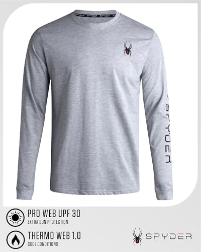 Spyder Men's Long Sleeve Tee Shirts - Mountain Top Printed Crewneck Graphic Tee - Casual Long Sleeve Shirts for Men (S-XXL)3