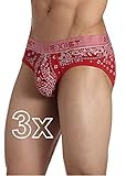 89% Nylon / 11% Elasthan. 2(x)ist ( 3er Pack Herren Slip Baumwolle Unterwäsche Herrenslips Unterhosen Boxer (L, Red Salsa_6)