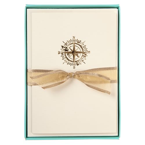 Image of Graphique Box of Cards, Nautica - Includes 10 Cards with Matching Envelopes and Storage Box, Cute Stationery Made of Durable Heavy Cardstock, Cards Measure 3.25 inch x 4.75 inch, Lpp Nautica (L1541CB)