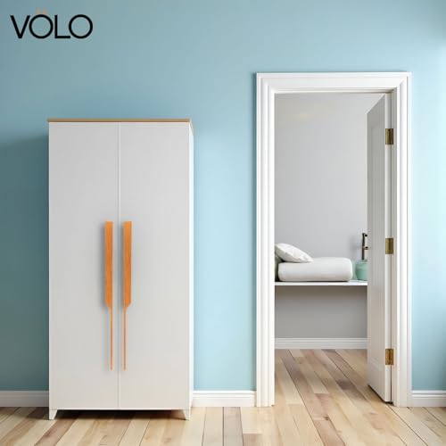 Image of VOLO Cabinet Handle - Multi-Use Pull Handle for Wardrobes, Drawers, Sliding Closets, and Doors in Kitchen, Office, Bedroom (SAC-59) (1 Pair Left & Right) (Rose Gold, 450MM (18 Inch))