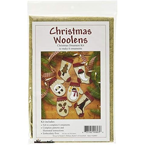 Rachel's Of Greenfield Christmas Woolens Ornament Kit-Set of Six Cover