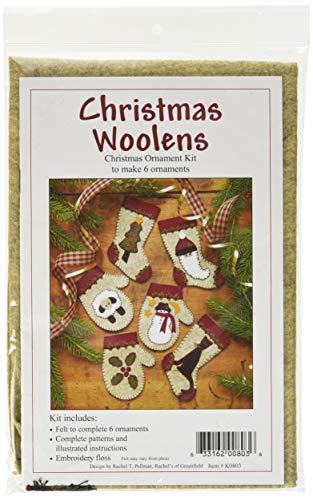 Rachel's Of Greenfield Christmas Woolens Ornament Kit-Set of Six