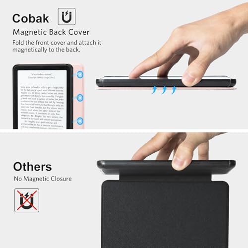Image of CoBak 6 inch Magnetic Case, not for iPad (A073008) | Compatible with PopSockets /UGREEN /Anker Magnetic Grip and Stand, Auto Sleep and Wake, Pink