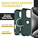 OtterBox iPhone 15 Pro - Commuter MagSafe Case - Slim & Tough - Pocket-Friendly - Dual Layer Drop Protection - Port Covers – Non-Retail Packaging - Green