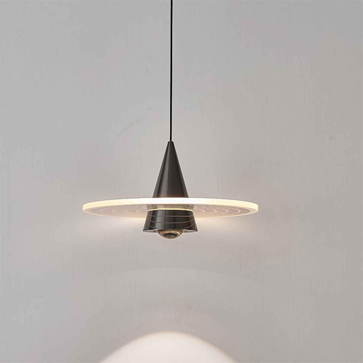 Suspension LED 5W minimaliste en aluminium et acrylique moderne pour îlot de cuisine