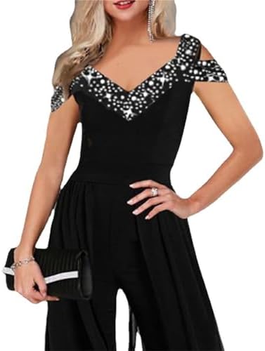 Tuta Donna Elegante Senza Maniche - Jumpsuit Lungo Per Cerimonie - Foto 4
