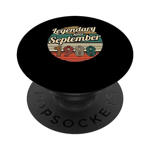 Legendario desde septiembre de 1988 para hombres de 35 cumpleaños PopSockets PopGrip Intercambiable