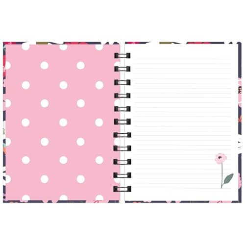 Caderno A6 Argolado Flowers - 1 Unidade
