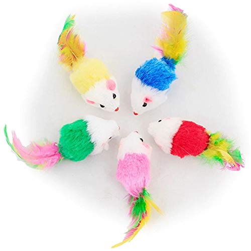 Voviggol VVG MICE 12 Cat Mice Toys For Indoor Cats 12Pcs, 5 Color Variety Mouse Cat Toy Mice Cat Toy Mouse For Cats, Fur Mice Cat Toys Mice Cat Feather Toys thumb #1