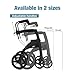 Rollz Motion 2.1 Matt Black - 2 in 1 Rollator Walker Wheelchair Combo - Foldable Transport Chair - Rollator Wheelchair Combo - Modern Design and Ultimate Support (Small)