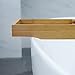 WELLAND Bathtub Caddy Bamboo Bath Tray with Adjustable Extending Sides, Bath and Bed Tray, Cellphone Tray, Book Reading Rack, Cup, Wine Glass Holder and Tablet Holder (Natural Bamboo Color)