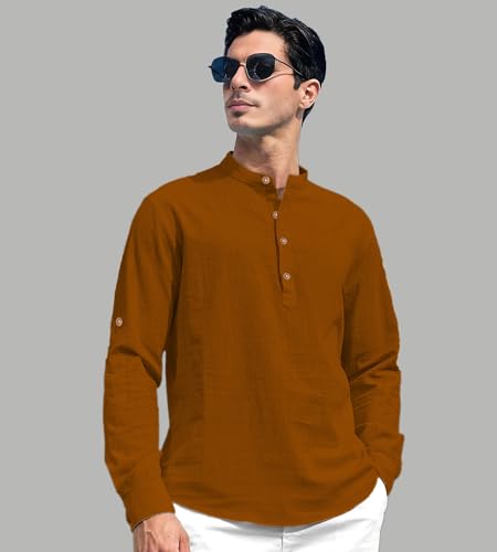 Image of Slim Fit Short Kurta for Men and Boys.(KRT BTN06, Navy Blue)