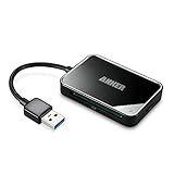 Anker 4-Port USB 3.0 Portable Card Reader for SDXC, SDHC, SD, CF, High-Speed CF (UDMA), MS, Micro SDXC, Micro SDHC and Micro SD Cards