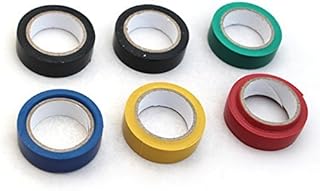 PVC Insulation Tape - 8m Long 6 Assorted Coloured Multi Use Tape Rolls