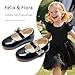 Felix & Flora Toddler Girl Patent Leather Black Dress Shoes Size 5 - Flower Girls Mary Jane Flats Dress Shoes Party Wedding