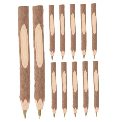 Stylos à bille créatifs fournitures de bureau en bois de bouleau pour école
