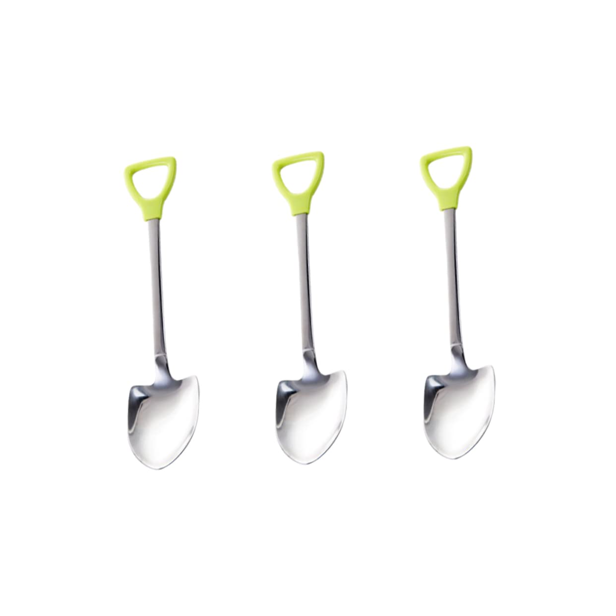 COLLBATH Spade-shaped Coffee Stirring Spoon 3 Pack Metal Stirrer Spoons for Bar