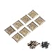 Elegant Vintage Door Nails, 100pc Vintage Upholster Nails Bronze Metal Tag Furniture Sofa Shoe Door Decorative Tack Stud Antique Upholstery Decorative Tacks Nails Pins Assortment Kit(21 * 21mm)