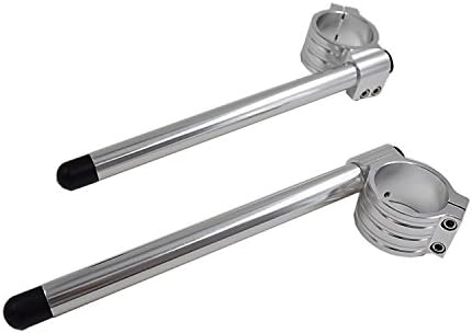Φ33mm Clip ons Handlebar replacement Fit for Universal Fork diameter 33mm cafe Racer handlebars Tilt Angle 8° bars Φ 7/8", 33mm Clip on Assembly Black