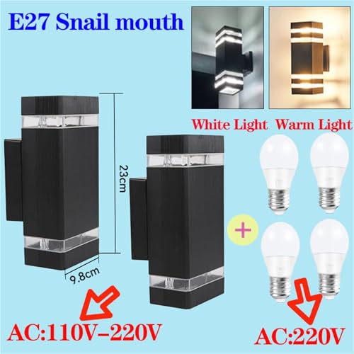 Aplique de pared LED 220V resistente al agua para iluminación interior y exterior 3