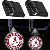 2Pcs for Alabama Crimson Tide Car Door Lights Logo Projector, Universal Wireless Car Door Led Projector Lights, Upgraded Car Door Welcome Logo Projector Lights for UA All Car Models