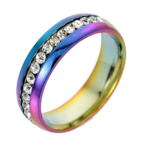 Couple ring engagement wedding anniversary band ring fashion diam…