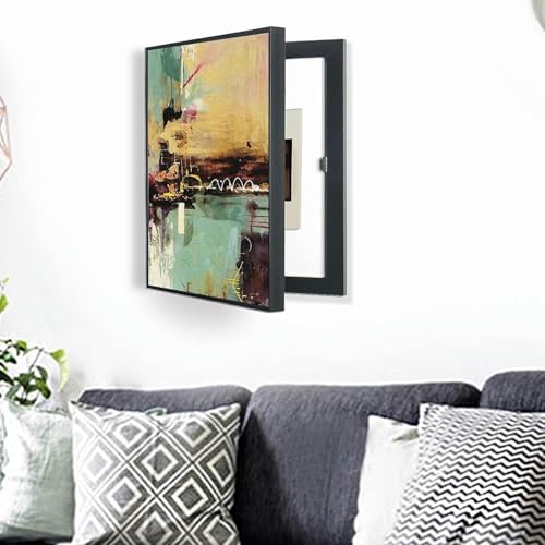 Cache-interrupteur et boîte à fusibles en tableau de décoration murale - 6