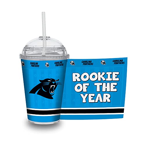 Image of Rico Industries NFL Football Rookie of The Year 12oz Acrylic Tumbler, Youth Tumbler with Swirly Straw
