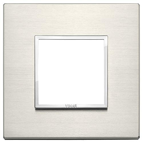  Vimar Serie Eikon Evo – Placca 2 Moduli Alluminio Serie Eikon titanio